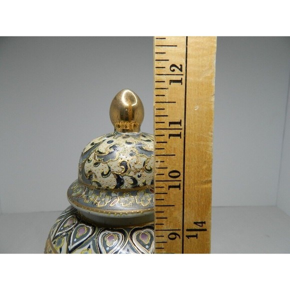 Garden Ridge Porcelain Vase with Lid Hand painted Butterflies & Flowers 11.75"H - Picture 15 of 15